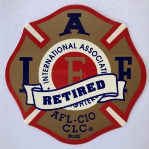 IAFF Decal Retired Gold