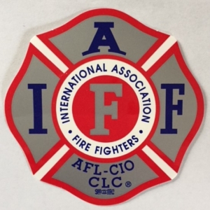 IAFF Decal Silver, Navy, & Red