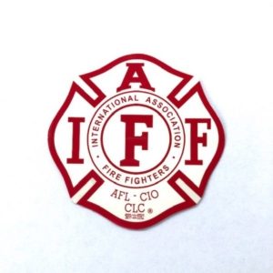 IAFF Decal White & Red