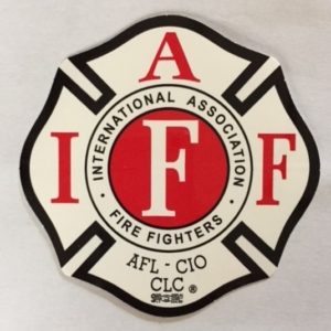 IAFF Decal White, Red, & Black